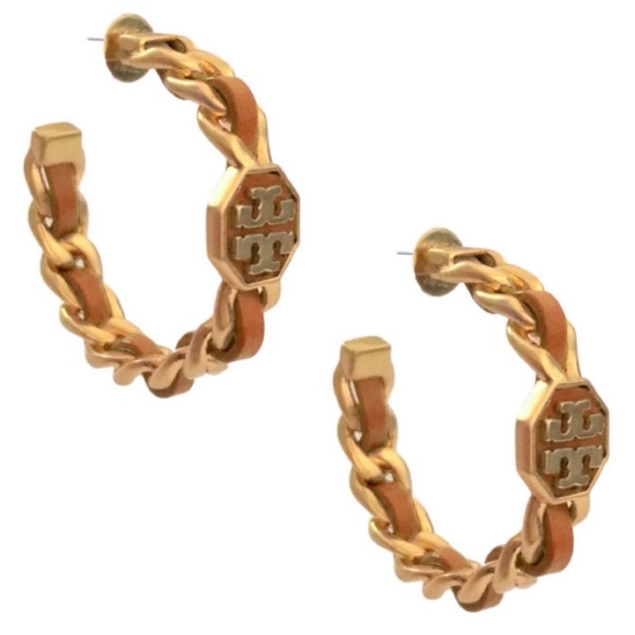 Tory Burch Jewelry - TORY BURCH • Cocoa Marion Woven Hoop Earrings